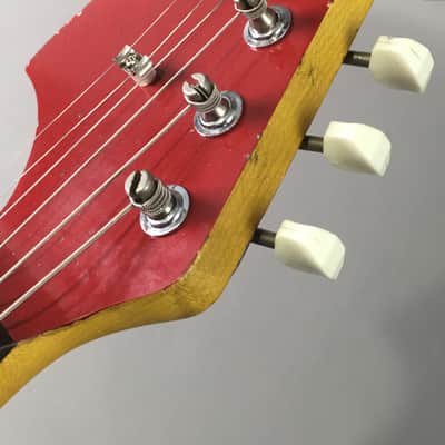 Lefty Boutique Vintage Custom Relic “Musicmaster II” Dakota Red Nitro Lacquer Musikraft 24” Short Scale HSC image 7