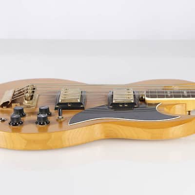 Vintage Wonder US SG Bass Natural Blonde electric bass guitar image 7