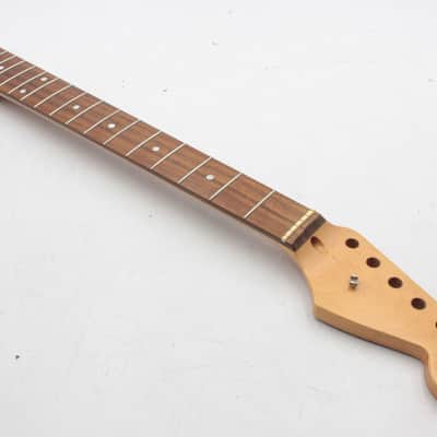 Electric Guitar Neck - Rosewood Fretboard, Strat Style Natural Headstock, 6-in-Line image 6