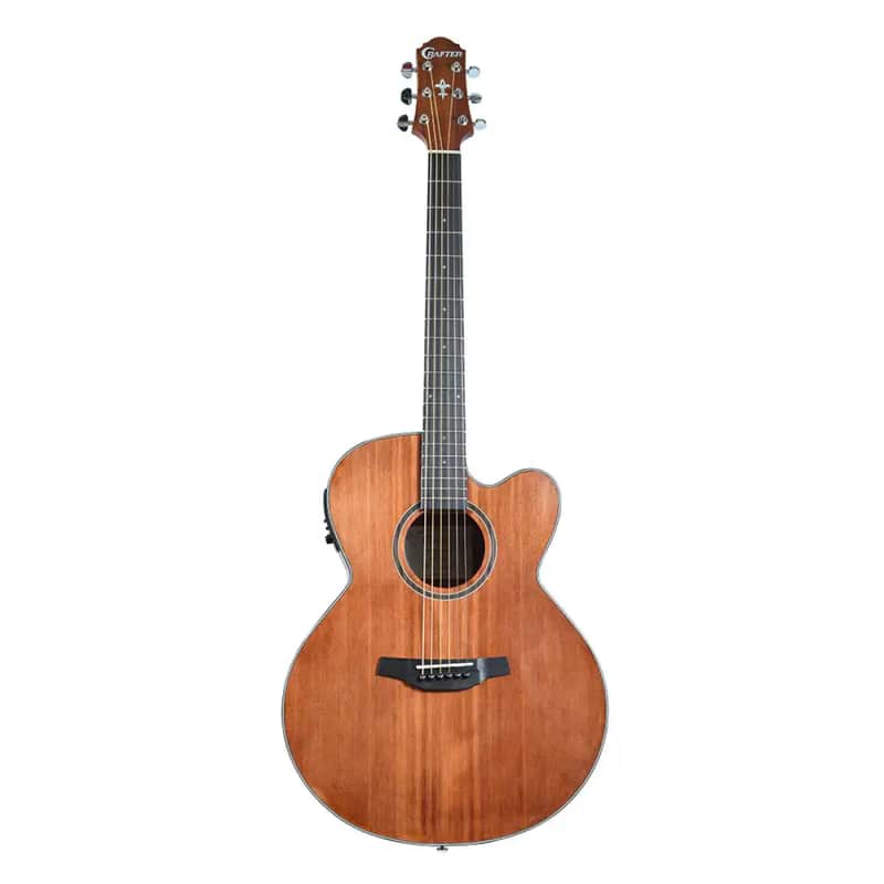 Crafter HJ100-CE-BR Jumbo Cutaway Acoustic-Electric Guitar - Brown image 1