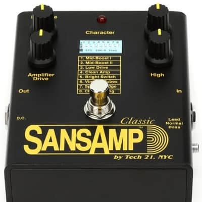 Tech 21 SansAmp Classic Tube Amp Emulator Electric Guitar Effect Pedal image 3