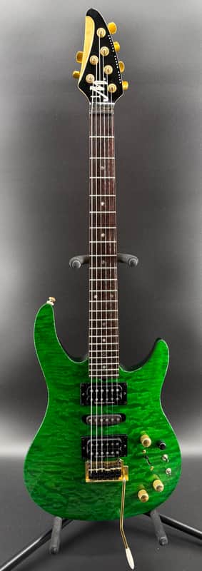 Brian Moore i9.13 Guitar - Quilt Transparent Green 2003 image 1