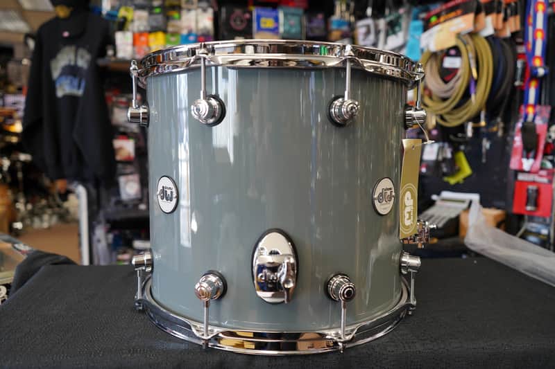 DW Design Series 14" Maple Floor Tom w/ Legs - Steel Gray Lacquer | 12x14" image 1