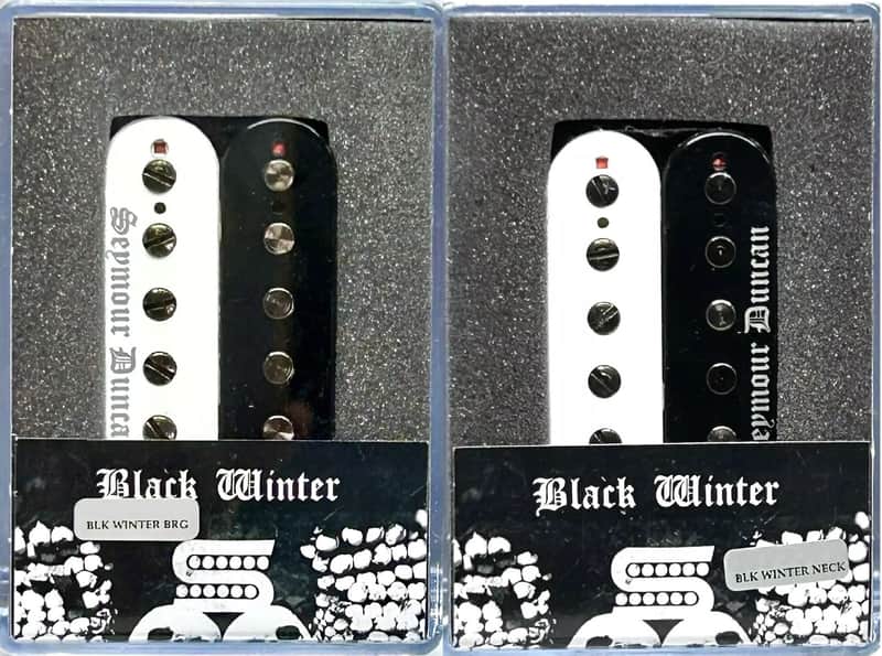 Seymour Duncan Black Winter Trembucker Pickup Set In Black & White Zebra image 1