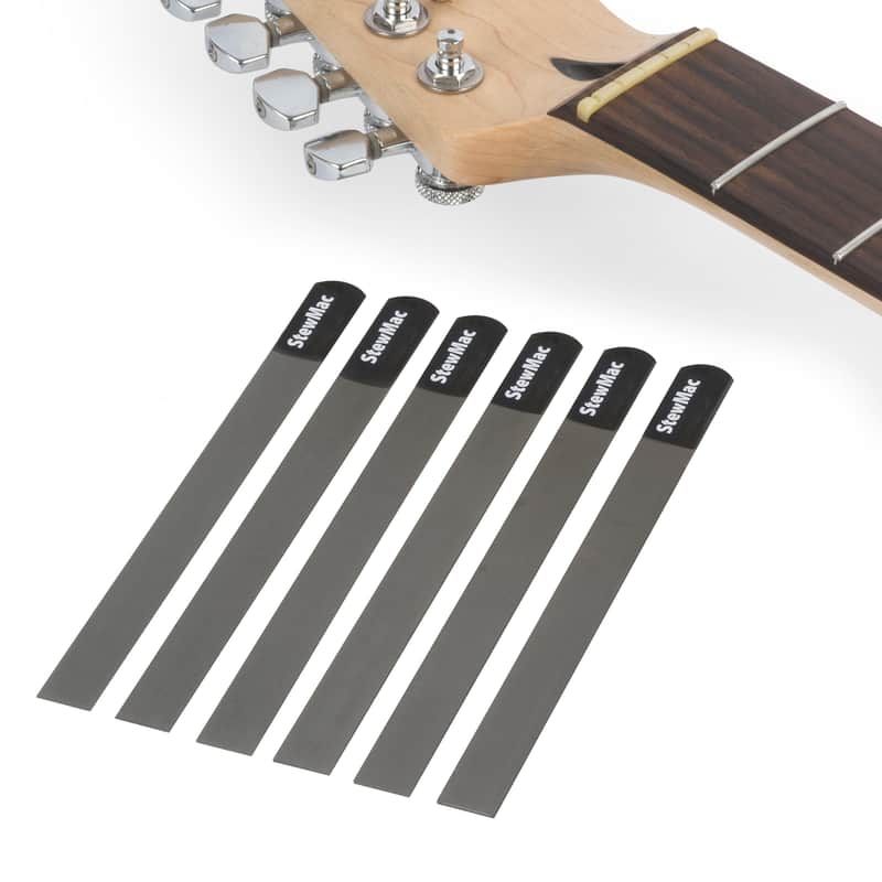StewMac Gauged Nut Slotting File Set for Electric Guitar, For Heavy Strings - Set of 6 image 1