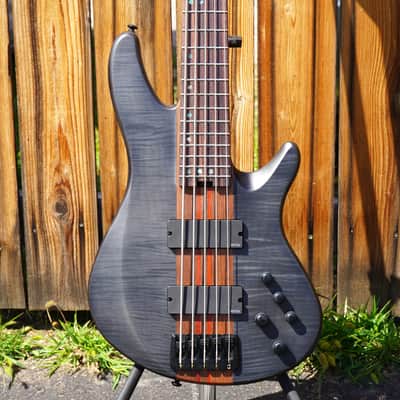 Schecter DIAMOND SERIES Charles Berthoud CB-5 See Thru Black Satin 5-String Electric Bass Guitar (2025) image 1
