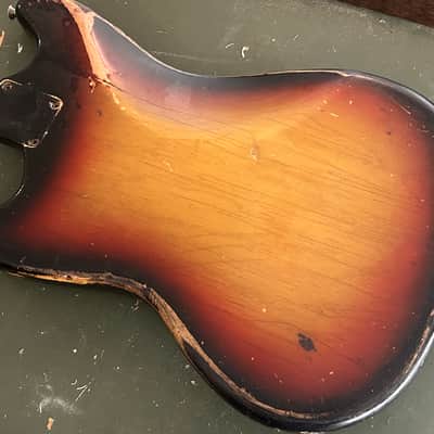 Vintage Fender Mustang Body Partially Loaded 1971 - Sunburst image 7