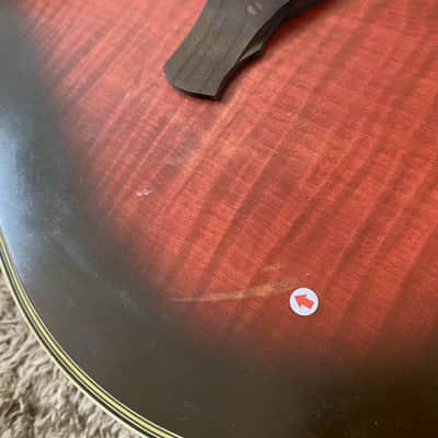 Daisy Rock Daisy Rock Red Burst Acoustic Guitar, Tiger Maple Top, Mahogany Neck, Rosewood Fingerboard - Red image 23