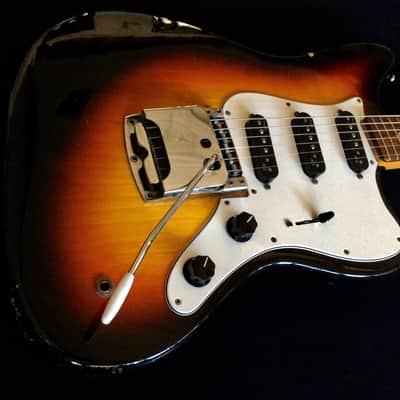 VINTAGE 1967 DOMINO SPARTAN 3 TONE SUNBURST MADE IN JAPAN MATSUMOKU  UPGRADED FENDER N3 SINGLE COIL image 8