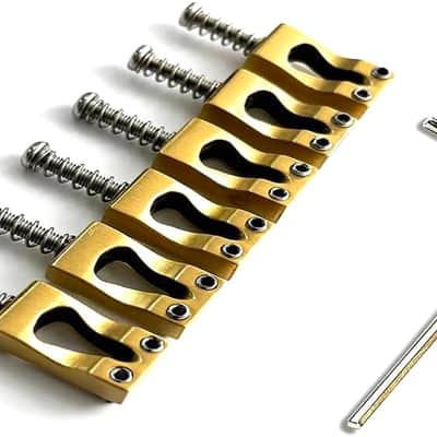 Brass Guitar Tremolo Bridge Saddles 10.8mm Electric Guitar Brass Saddles for Strat Tele Telecaster 6 String Guitar Replacement Parts image 1