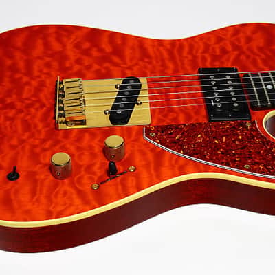 1992 Fender Custom Shop Set Neck Country Artist Telecaster QUILT Sunset Orange Transparent --VERY RARE TELE image 23