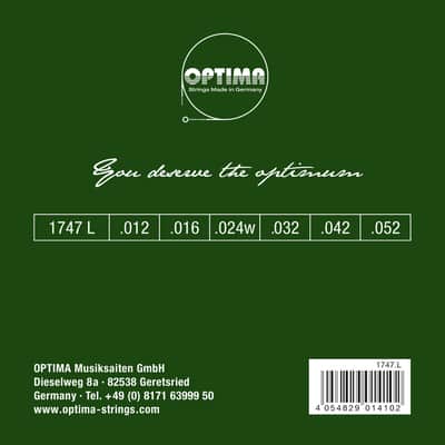 Optima 24K Gold Acoustic Guitar Strings 12-52 image 4