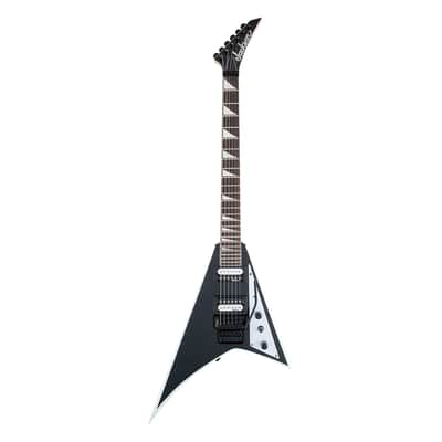 Used Jackson JS Series Rhoads JS32 - Black w/ White Bevels w/ Amaranth FB image 2