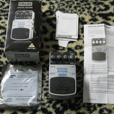 very near A+ (rarely used) Behringer DR600 Digital Reverb (Stereo), DR-600 + box, paperwork, battery, and strings image 21