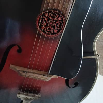 Unknown 1930's Vintage Archtop, probably German / Schonbach made. Archtop probably 1930's - Red / dark sunburst image 18