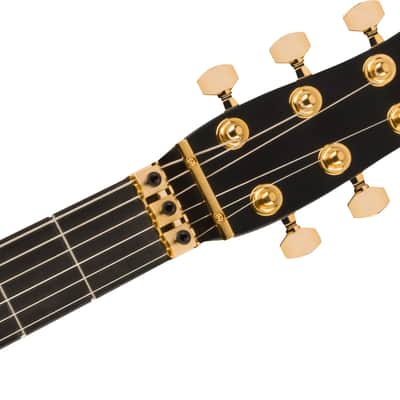 EVH Limited Edition Star, Ebony Fingerboard, Stealth Black with Gold Hardware image 4