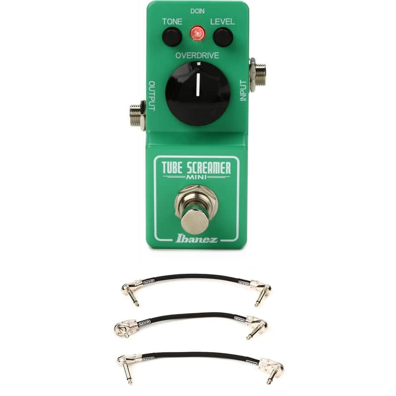 Ibanez Tube Screamer Mini Pedal with 3 Patch Cables image 1