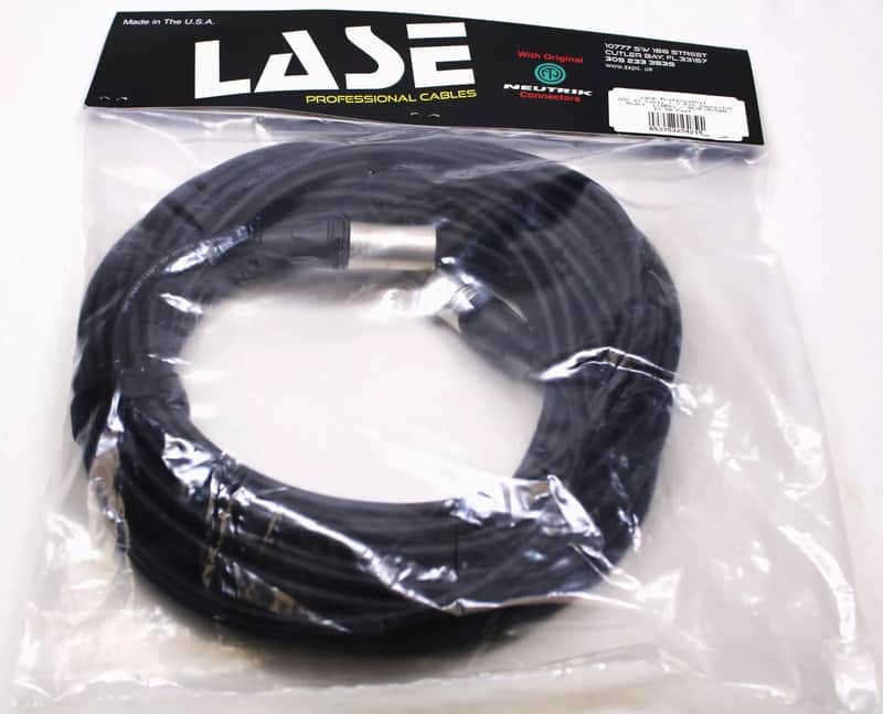 LASE 50 Ft DMX Lighting Cable W/ NEUTRIK NC3MXX 3-Pin XLR Male to NC3FXXX Female image 1