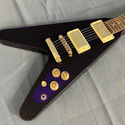Galveston Electric Guitar Purple Transparent Lucite Acrylic with Case image 1