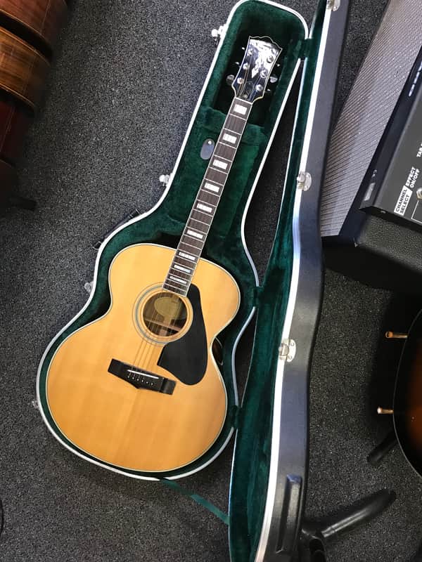 Yamaha CJ-838S vintage jumbo acoustic guitar made in Taiwan 1979-1981 in excellent condition with road runner hard case image 1
