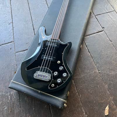 Guild B-302F Fretless Bass Guitar 1980 - Black image 4