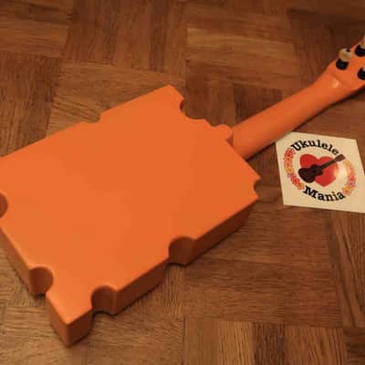Cheezy Original Cheddar Cheese Model Solid Mahogany Soprano with Pearloid Fretboard #3292 - Free Shipping Worldwide! image 2
