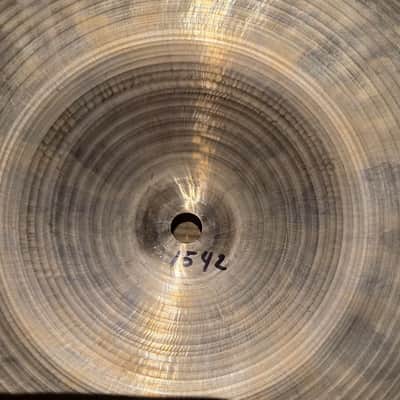 Wooding by Ufip 20", 18" , 14 " HH Jazz/light cymbals 1970s - B20 bronze image 6