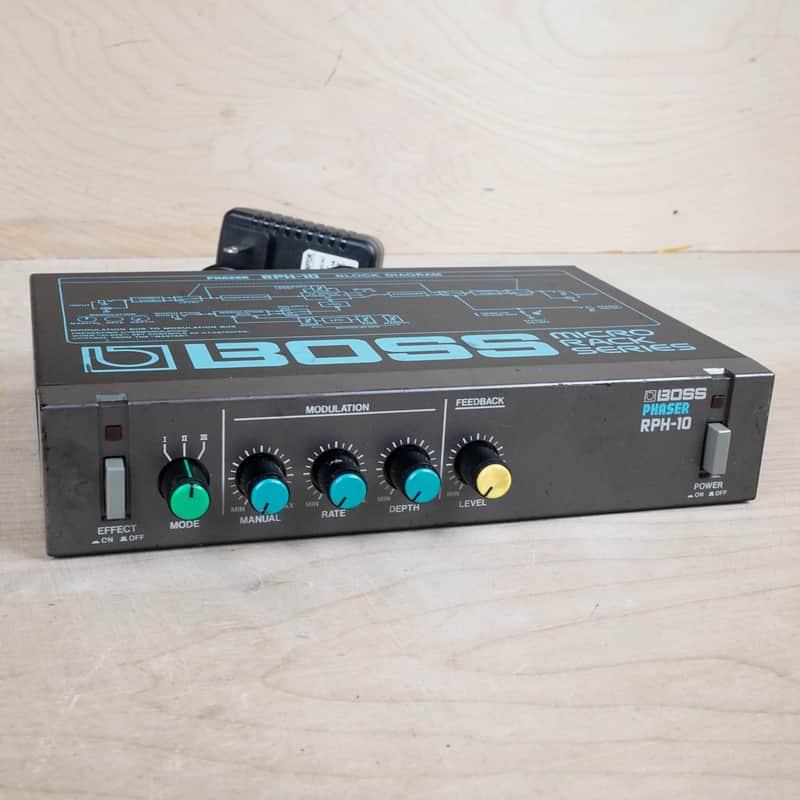 Boss RPH-10 Micro Rack Series Phaser 1985 Black Japan MIJ w/ Power Supply image 1
