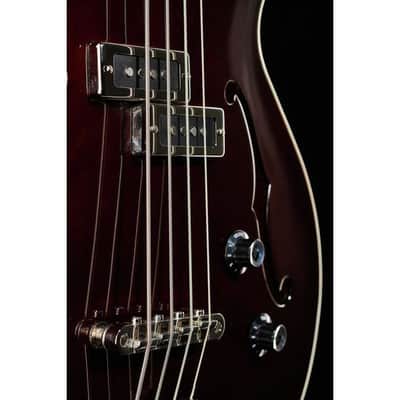 Guild Starfire I Bass Semi-Hollow Body Double-Cut, Short-scale Vintage Walnut image 8