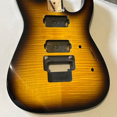 2000's India Jackson JS30 JS Series Dinky Sunburst Flame Top Guitar Body Floyd Ready image 4