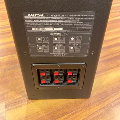 Bose Acoustimass 7 1990s Black Subwoofer and 3 Redline Speakers image 5