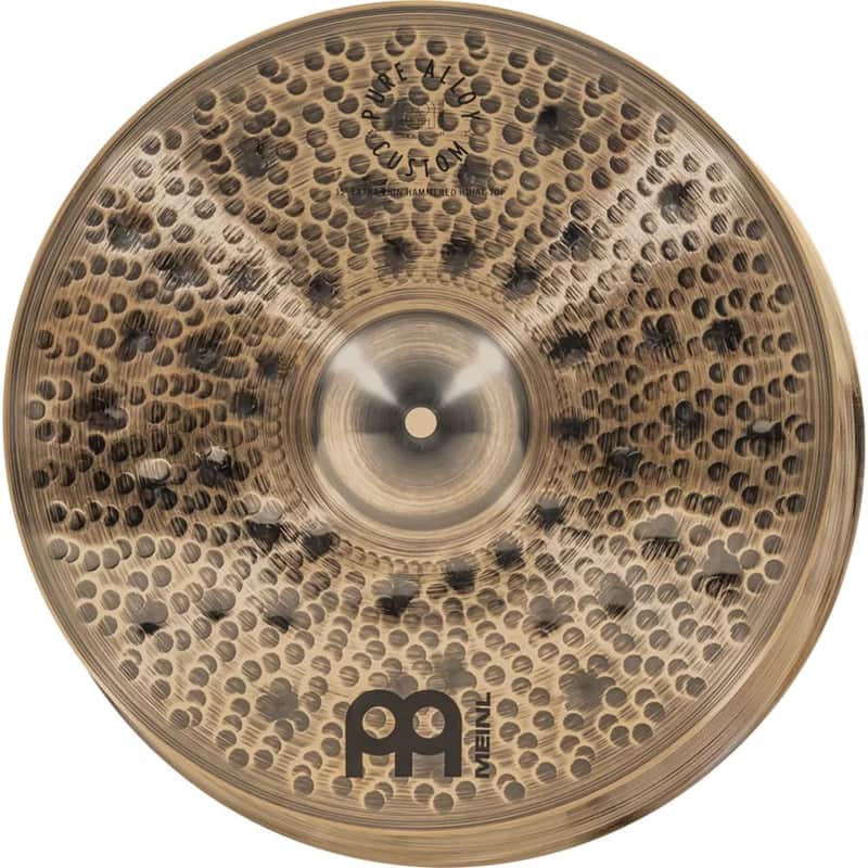 Meinl Pure Alloy Custom Extra Thin Hammered Hi Hat Cymbals 15" image 1