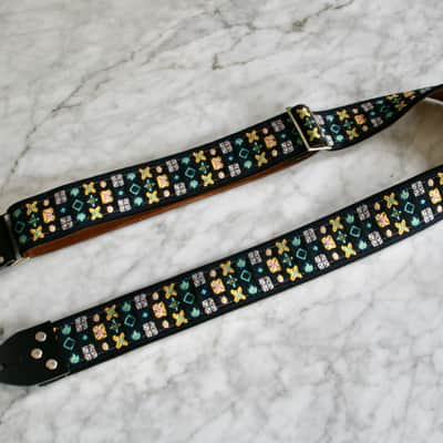Vintage 70s Indigo 'Woodstock' Guitar Strap Replica image 3