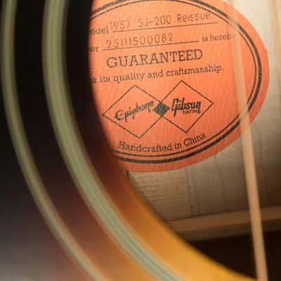 Epiphone Inspired By Gibson Custom 1957 SJ-200 Reissue | Vintage Sunburst image 8