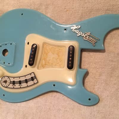 Hagstrom 1 1960's Rare Lavender + Blue Plastic Top Guitars image 11