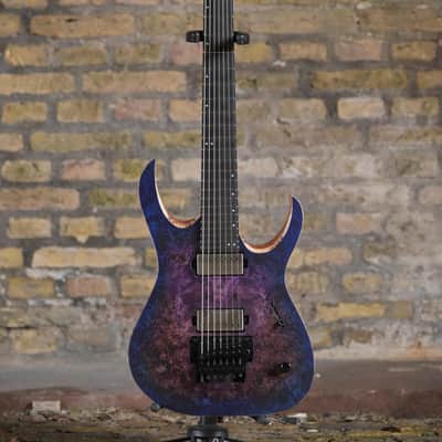 Mayones Duvell Elite Pro 7 Baritone 26,5 - Dirty Purple Blue Burst Satin image 14