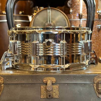VINTAGE 1980's Gretsch 6.5x14 Blackhawk Steel Snare Drum image 3