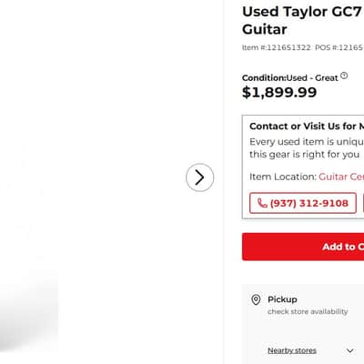 Taylor GC7 with L. R. Baggs HiFi Electronics image 11