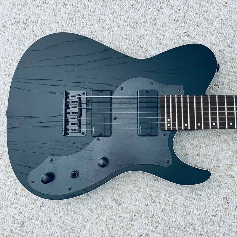 FGN J-Standard Iliad JIL72ASHDEG 7-String Electric Guitar w/ Bag - Open Pore Black image 1