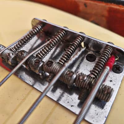 Fender Jazz Bass 1965 Refinish Olympic White ALL ORIGINAL PARTS image 9
