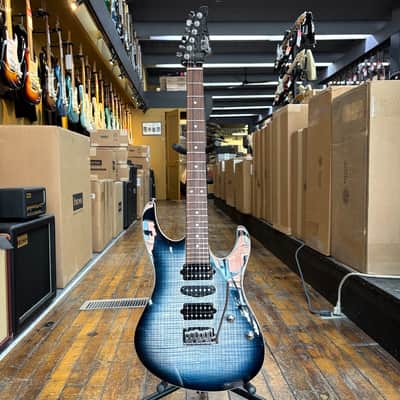Suhr Modern Plus Electric Guitar Faded Trans Whale Blue Burst w/Padded Gig Bag image 4