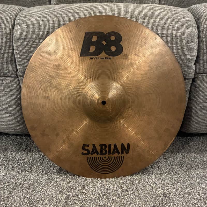 Sabian 20" B8 Ride Cymbal 1990 - 2010 - Natural image 1