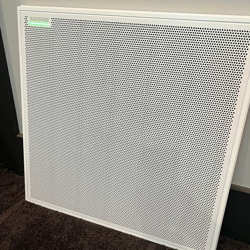Shure MXA910W Ceiling Grid Mount Microphone 24" x 24" 2016–2024 - White image 1