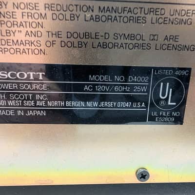 Scott D4002 Cassette Tape Deck Vintage HiFi Stereo Home Audio Recorder Player image 5