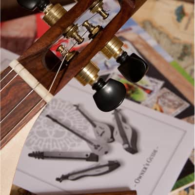 Roosebeck DMDS4 Emma Mountain Dulcimer 4-String Vaulted Fretboard Spruce F-Holes w/Pick, Noter & Owner's Guide image 5
