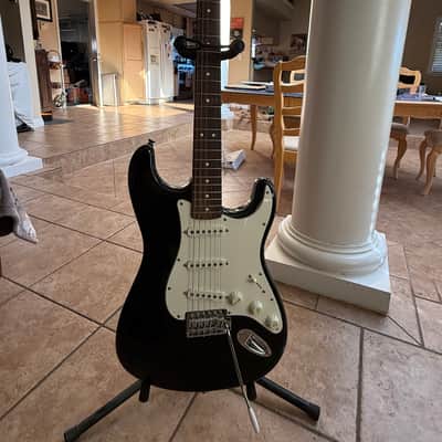 Squier Stratocaster by Fender – Black – Made in Indonesia – 2016 image 1