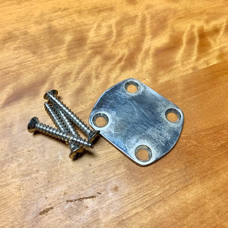 Kustom K200 deluxe neckplate c 1968 Chrome original vintage USA k-200 Ross image 1