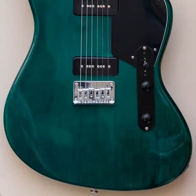 Fender Telemaster Jazzcaster Teal Green  Transparent Custom Offset guitar - USA rosewood neck image 2