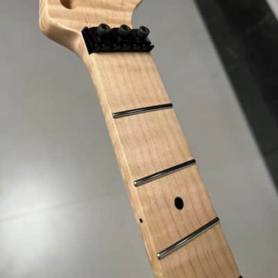 4a floyd rose nut stainless steel 22 frets flame Maple guitar neck 25.5inch hole 10mm Lock nut Satin Wheel truss rods image 1