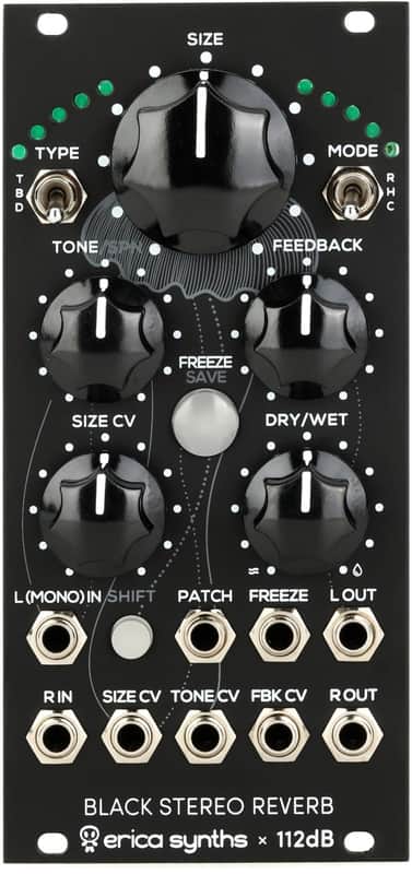 Erica Synths Black Stereo Reverb Eurorack Module (2-pack) Bundle image 1